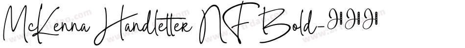 McKenna Handletter NF Bold字体转换